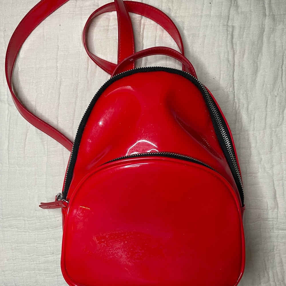 Red mini backpack